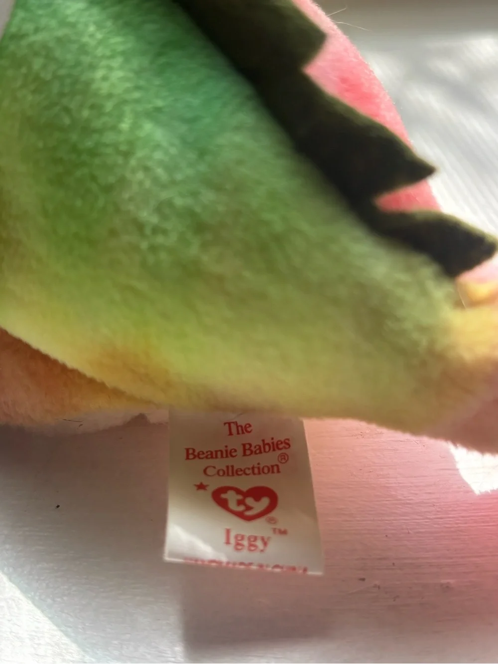 TY Beanie Baby Multicolor Chameleon Plush and TINY Chihuahua